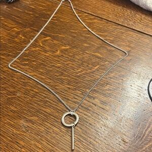 Silver Pendant Necklace 30”